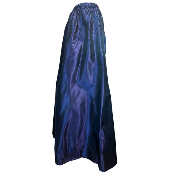 VTG Jessica McClintock for Gunne Sax SZ Large Tafetta Purple Metallic Maxi Skirt - Picture 3 of 13